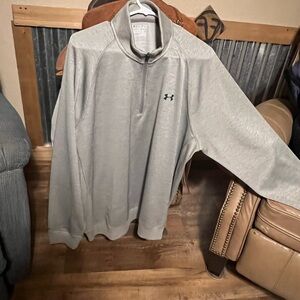 Under Armour Light Gray Pullover with Quarter-Zip